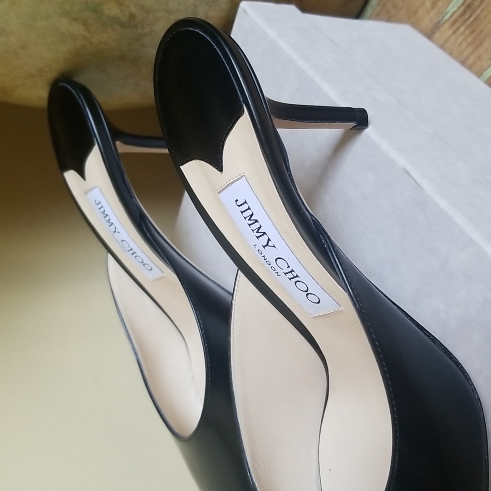 NWOT Jimmy Choo Black Rav 65 Mules - SZ 41 - Picture 5 of 16